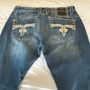 Men’s Rock Revival jeans George medium wash relaxed straight cut 34x30